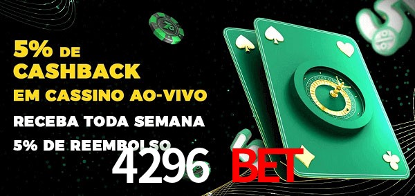 Promoções do cassino ao Vivo 4296 Bet